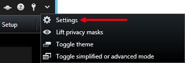 Open the Settings window in XProtect Smart Client.