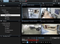 XProtect Smart Clientの再生タブ。
