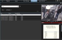 XProtect Smart Clientのトランスアクトタブ。