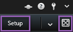 Upper task buttons in XProtect Smart Client.