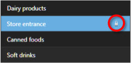 Locked PTZ presets in XProtect Smart Client.