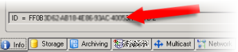 The recording server ID as seen on the Recording Servers > Overview pane > Info tab.