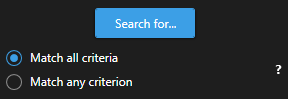 Match all or any of the search criteria in XProtect Smart Client.