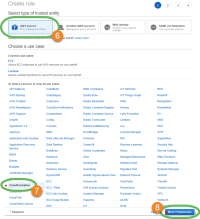 Create an AWS CloudFormation service role and combine it with your new AWS policy for XProtect.