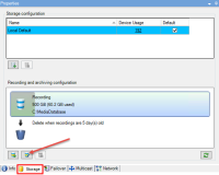 Edit Recording Storage button is located under Recording and archiving configuration.