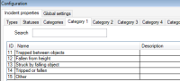 How defining incident categories in Management Client looks like.
