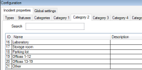 How defining incident categories in Management Client looks like.