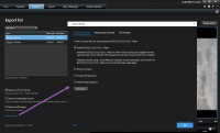 The Export settings window in XProtect Smart Client. The window has tabs for each export format: XProtect format, Media player format, Still images.