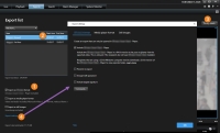 The Export settings window in XProtect Smart Client. The window has tabs for each export format: XProtect format, Media player format, Still images.