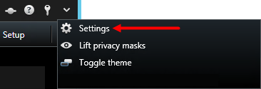 Open the Settings window in XProtect Smart Client.