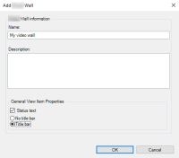 Create Smart Wall definition in XProtect Management Client.