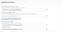 XProtect® on AWS: Select the VPC for the EC2 instance running your XProtect system.