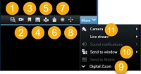 Overview of the camera toolbar in XProtect Smart Client.