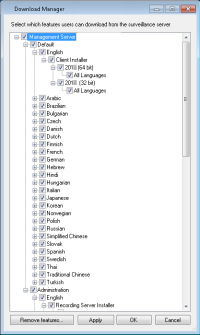 Download Manager configuration.