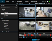 Playback mode in XProtect Smart Client.
