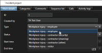 How assigning incident types in XProtect Smart Client looks like.