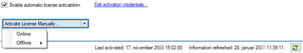 Aktivieren Sie Ihre Lizenzen in dem Fenster Lizenzangaben in XProtect Management Client.