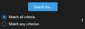 Matcha alla eller vissa sökkriterier i XProtect Smart Client.