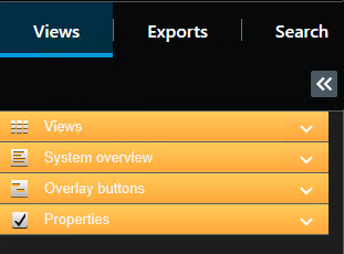 Få tillgång till egenskaper för kamera och overlay-knappar i XProtect Smart Client.