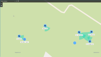 Flera kluster på en smartkarta.