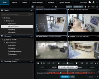 Playback mode in XProtect Smart Client.