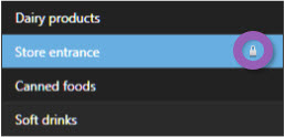 Locked PTZ presets in XProtect Smart Client.