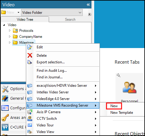 Configure the Recording Server connection