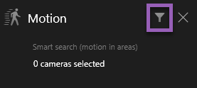 Search based on motion in XProtect Smart Client.