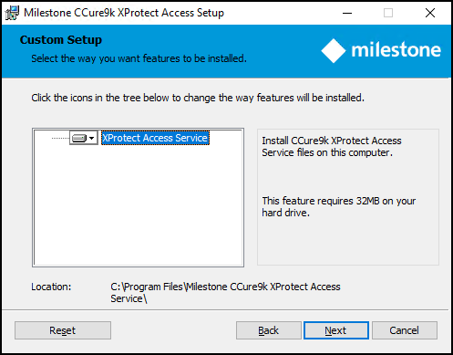 CCure9k XProtect Access Service installation
