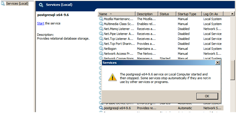 Postgres service not starting.png