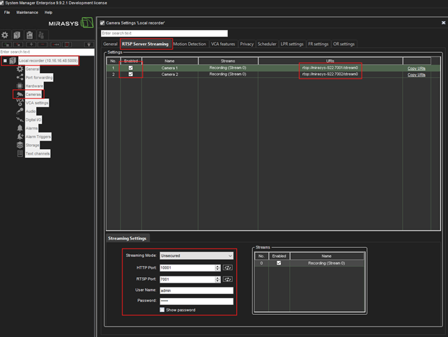 Mirasys streaming settings.png