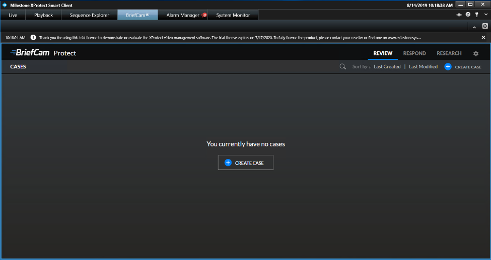 Milestone XProtect BriefCam tab.png