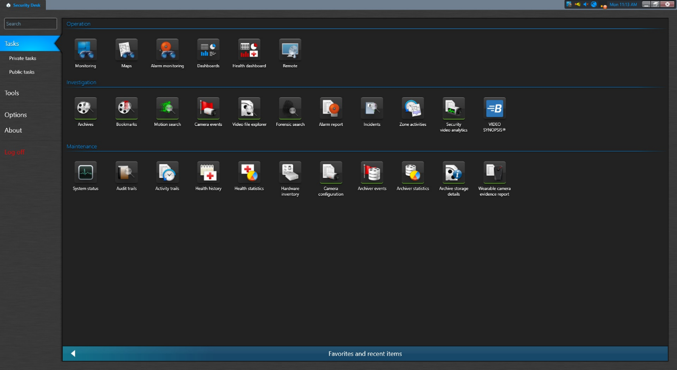 Genetec Security Desk tasks.png
