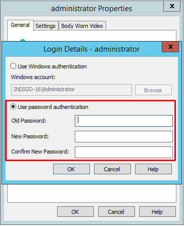 Indigovision Use password authentication.png