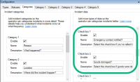 How enabling and defining incident data in Management Client looks like.