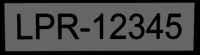 Example for LPR of acceptable contrast in grey scale between a license plate’s characters and background color.