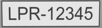 Example for LPR of good contrast in grey scale between a license plate’s characters and background color.