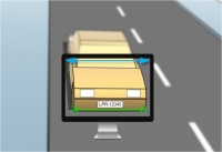 Example of image quality calculation for LPR based on the width of a car.