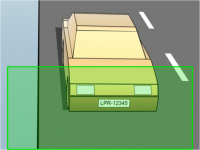 Example of recommended stroke and plate width for an LPR snapshot.