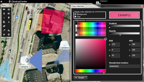 Change the opacity of map elements in XProtect Smart Client.