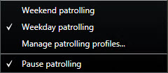 Pause patrolling in XProtect Smart Client.