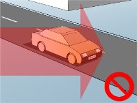 Example of incorrect positioning of the camera for timely start of the LPR process.