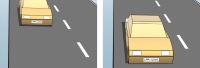 Examples of distance to the area where LPR analyzes license plates when you capture and select snapshots.