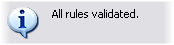 All rules validated dialog box.