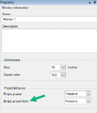 Smart Wall preset settings in XProtect Management Client.