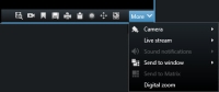 Overview of the camera toolbar in XProtect Smart Client.