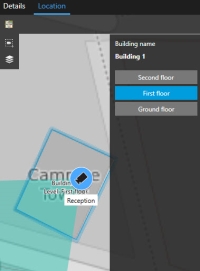 Locate cameras in buildings while searching in XProtect Smart Client.