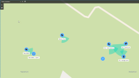Multiple clusters on a smart map.