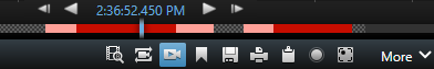 Independent playback timeline in XProtect Smart Client.