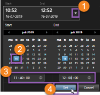 Set the timespan during search.